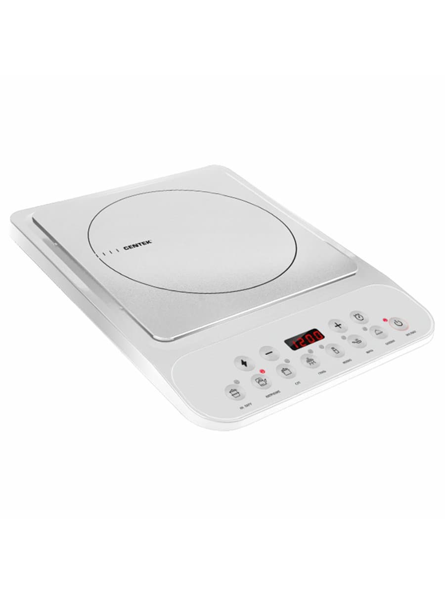 Настольная индукционная плита CENTEK CT-1517, 2000 Вт, 7 программ, электронное управление, белая, CT-1517 White