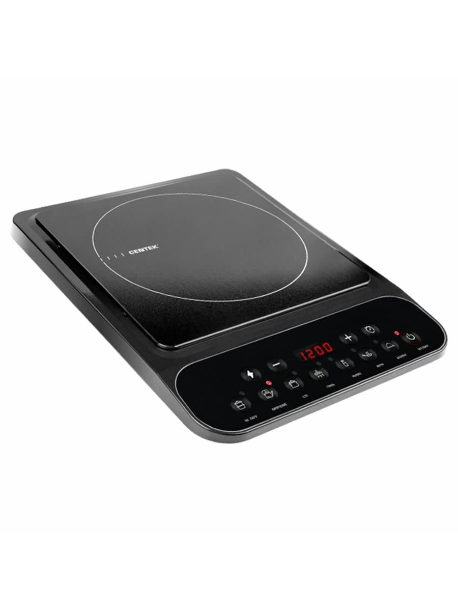 Настольная индукционная плита CENTEK CT-1517, 2000 Вт, 7 программ, электронное управление, черная, CT-1517 Black