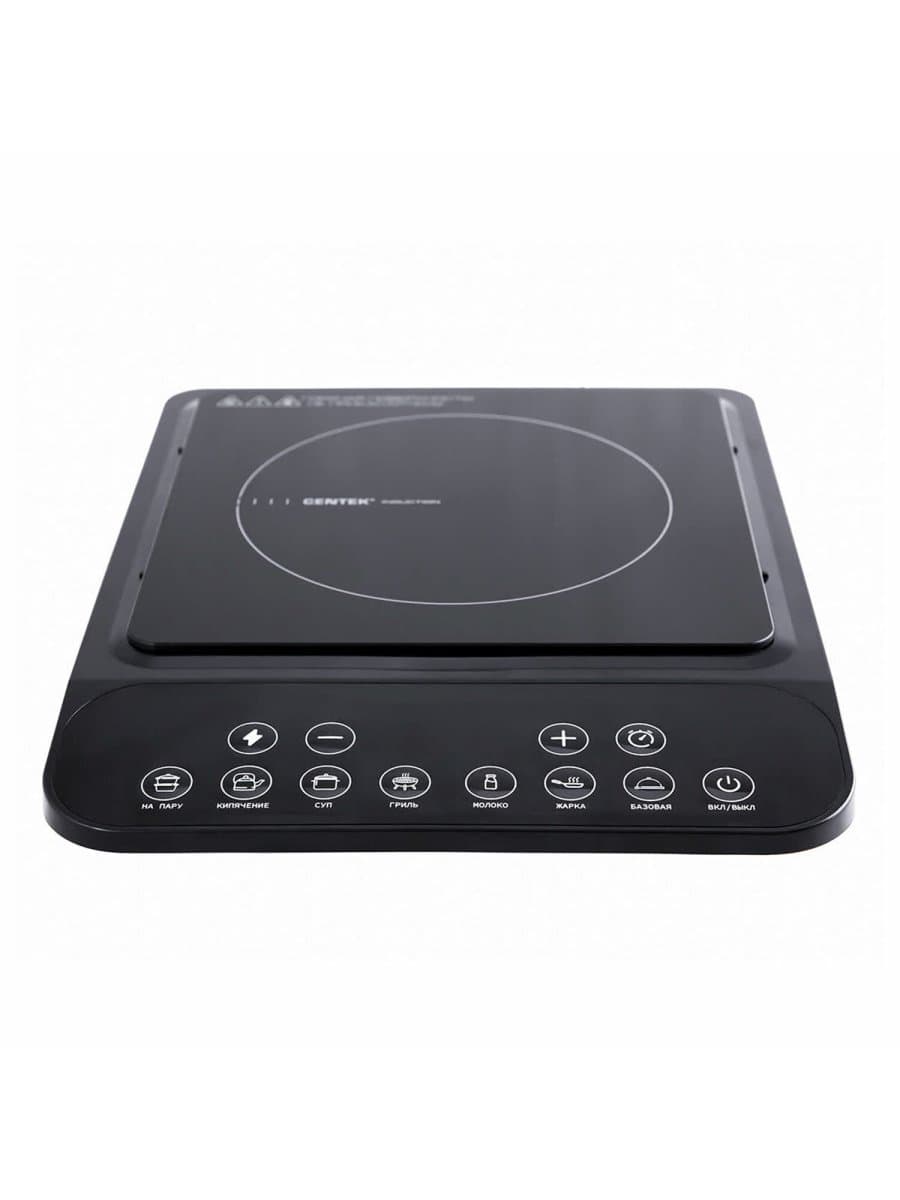 Настольная индукционная плита CENTEK CT-1517, 2000 Вт, 7 программ, электронное управление, черная, CT-1517 Black