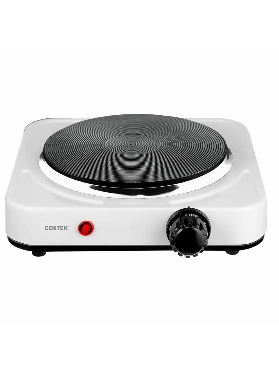 Настольная электрическая плита CENTEK CT-1506, 1000 Вт, 1 конфорка, 5 режимов нагрева, белая