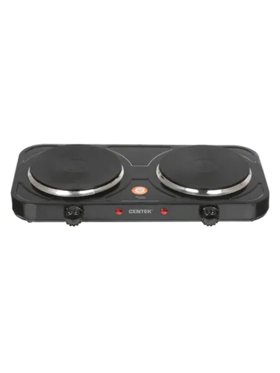 Настольная электрическая плита CENTEK CT-1507, 2000Вт, 2 конфорки, 5 режимов нагрева, черная, CT-1507 Black