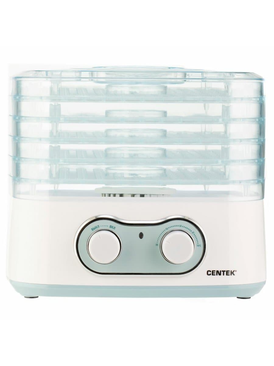 Сушилка для овощей CENTEK CT-1659, объём 5 л, 270 Вт, 5 поддонов, механическое управление, белая, CT-1659 White