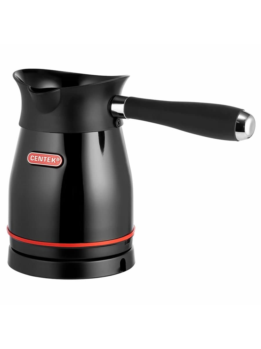 Турка электрическая CENTEK CT-1098, 0,5 л, 480 Вт, механическое управление, стальная, черная, CT-1098 SS