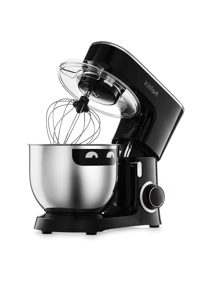Миксер планетарный KITFORT КТ-3080, 1400 Вт, 6 скоростей, 3 насадки, чаша 7 л, черный