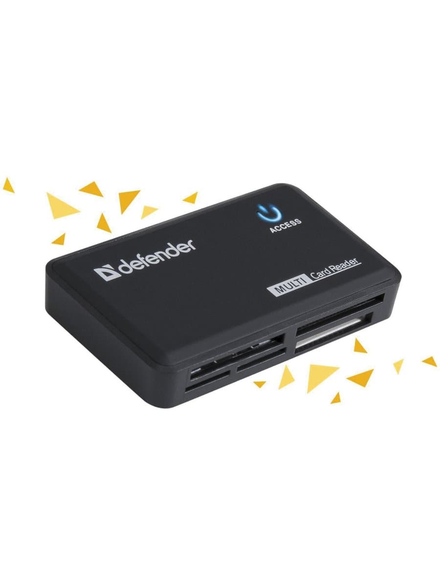 Картридер DEFENDER OPTIMUS USB 2.0, порты SD/MMC, TF, M2, MC, CF, XD, 83501