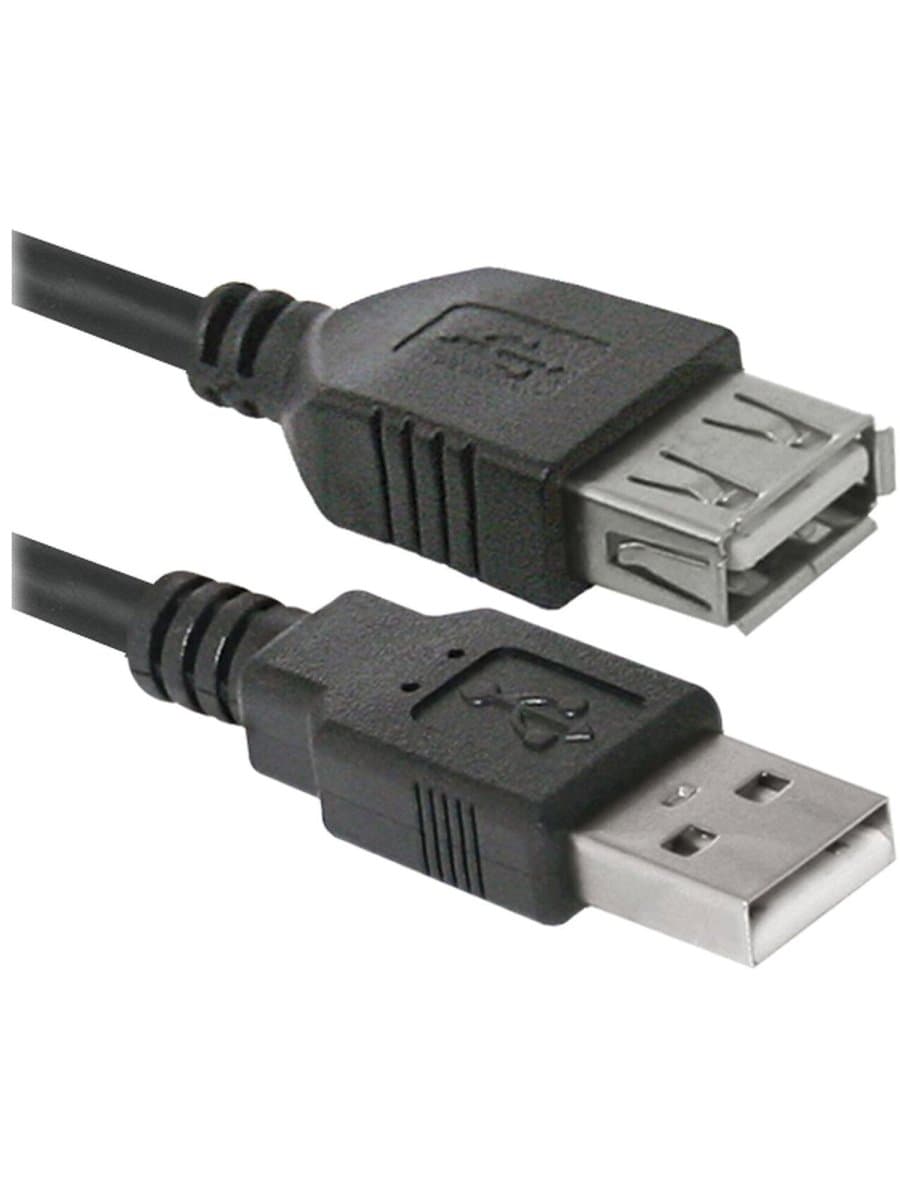Кабель-удлинитель USB 2.0, 1,8 м, DEFENDER, M-F, для подключения периферии, 87456