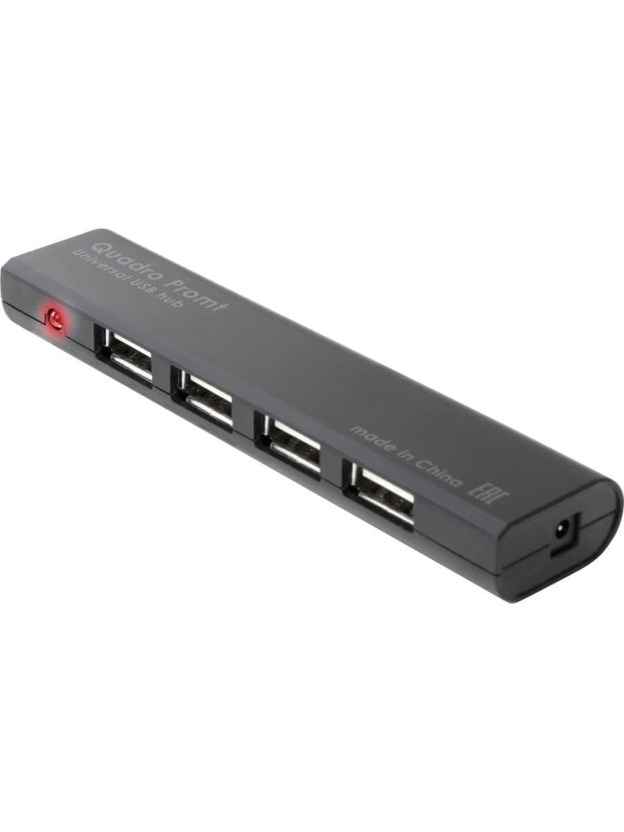 Хаб USB 2.0, 4 порта, черный, DEFENDER QUADRO PROMT, 83200