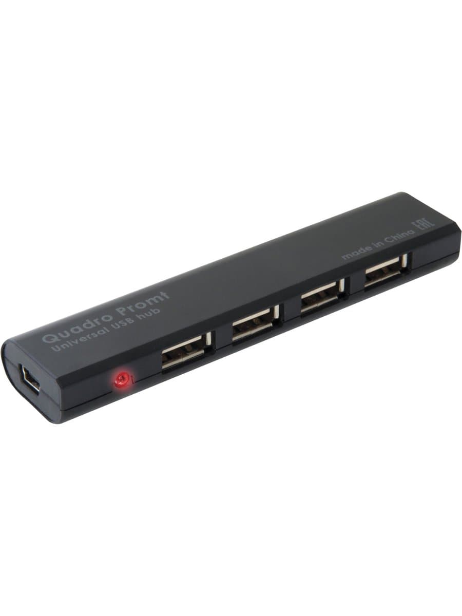Хаб USB 2.0, 4 порта, черный, DEFENDER QUADRO PROMT, 83200