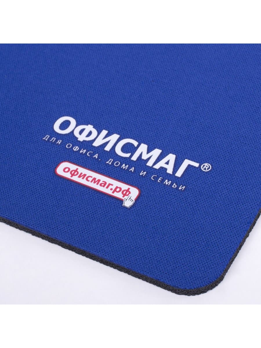 Коврик для мыши ОФИСМАГ, резина+ткань, 220х180х3 мм, 512812