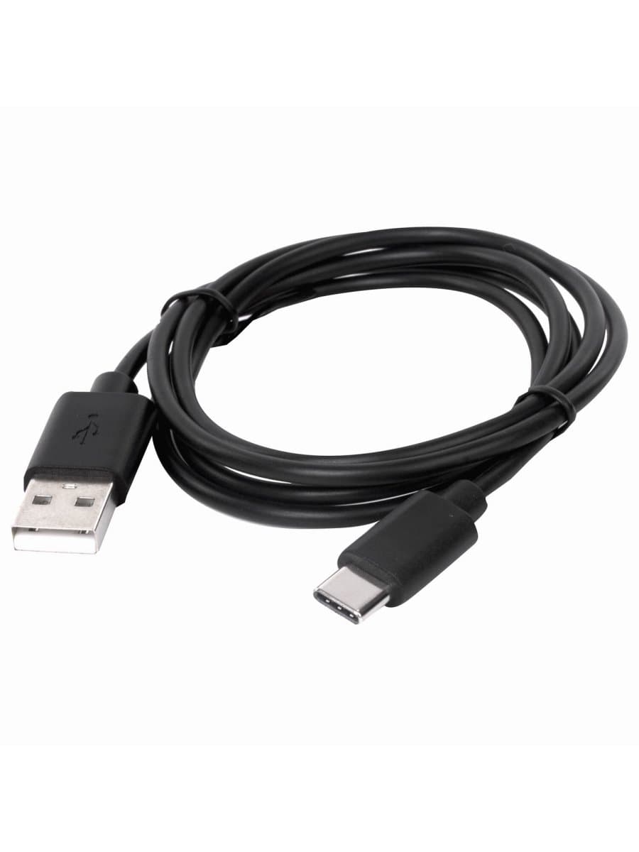 Кабель USB 2.0 – Type-C, 1 м, SONNEN, медь, для передачи данных и зарядки, черный, 513117