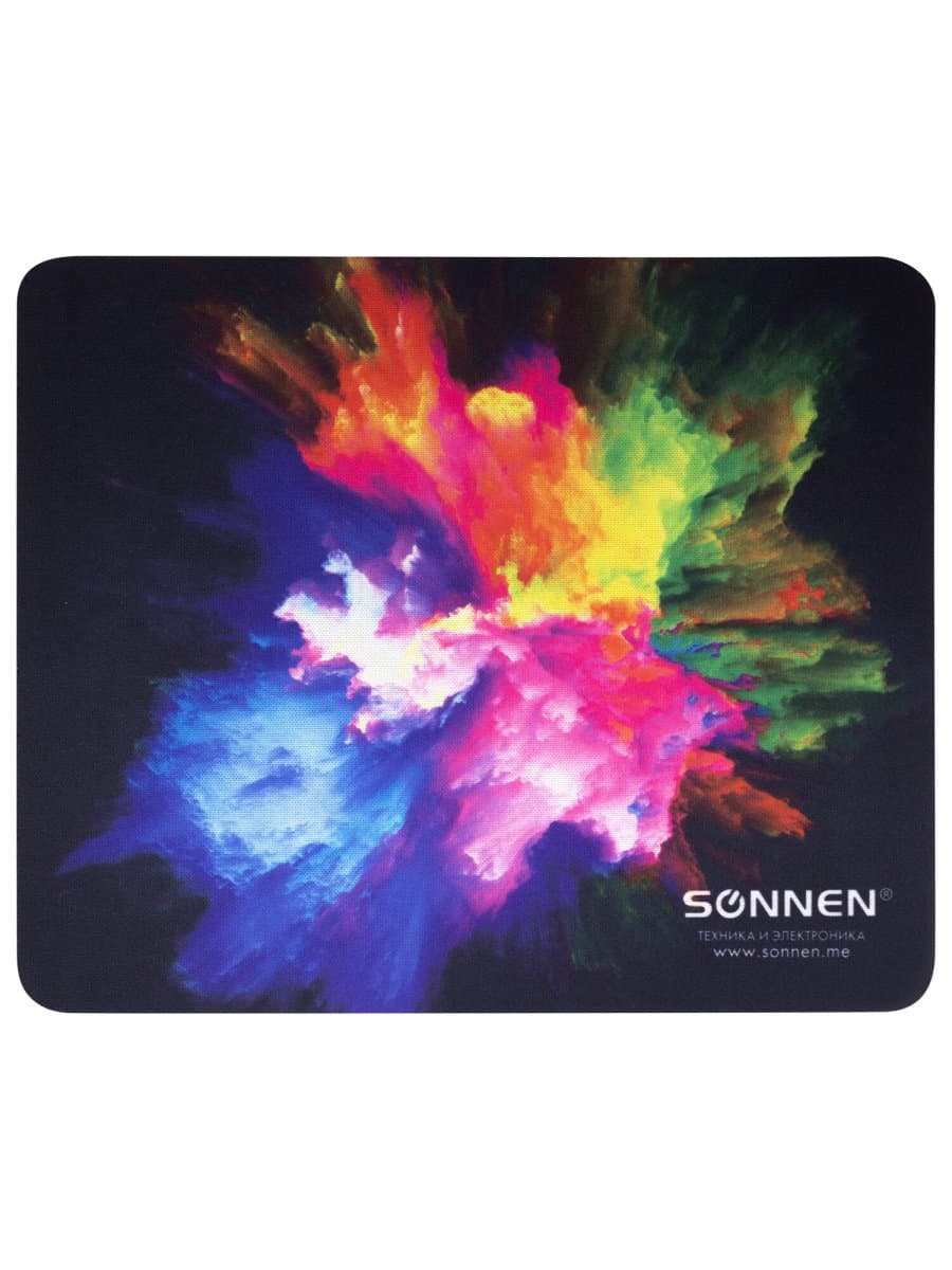 Коврик для мыши SONNEN "EXPLOSIVE", резина + ткань, 220х180х3 мм, 513291