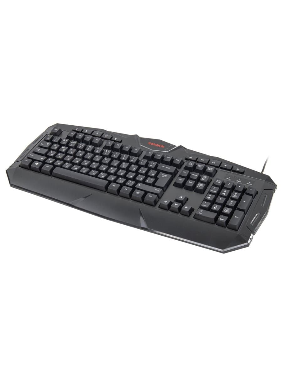 Клавиатура проводная игровая SONNEN Q9M, USB, 114 клавиш, РАДУЖНАЯ LED-подсветка, черная, 513511