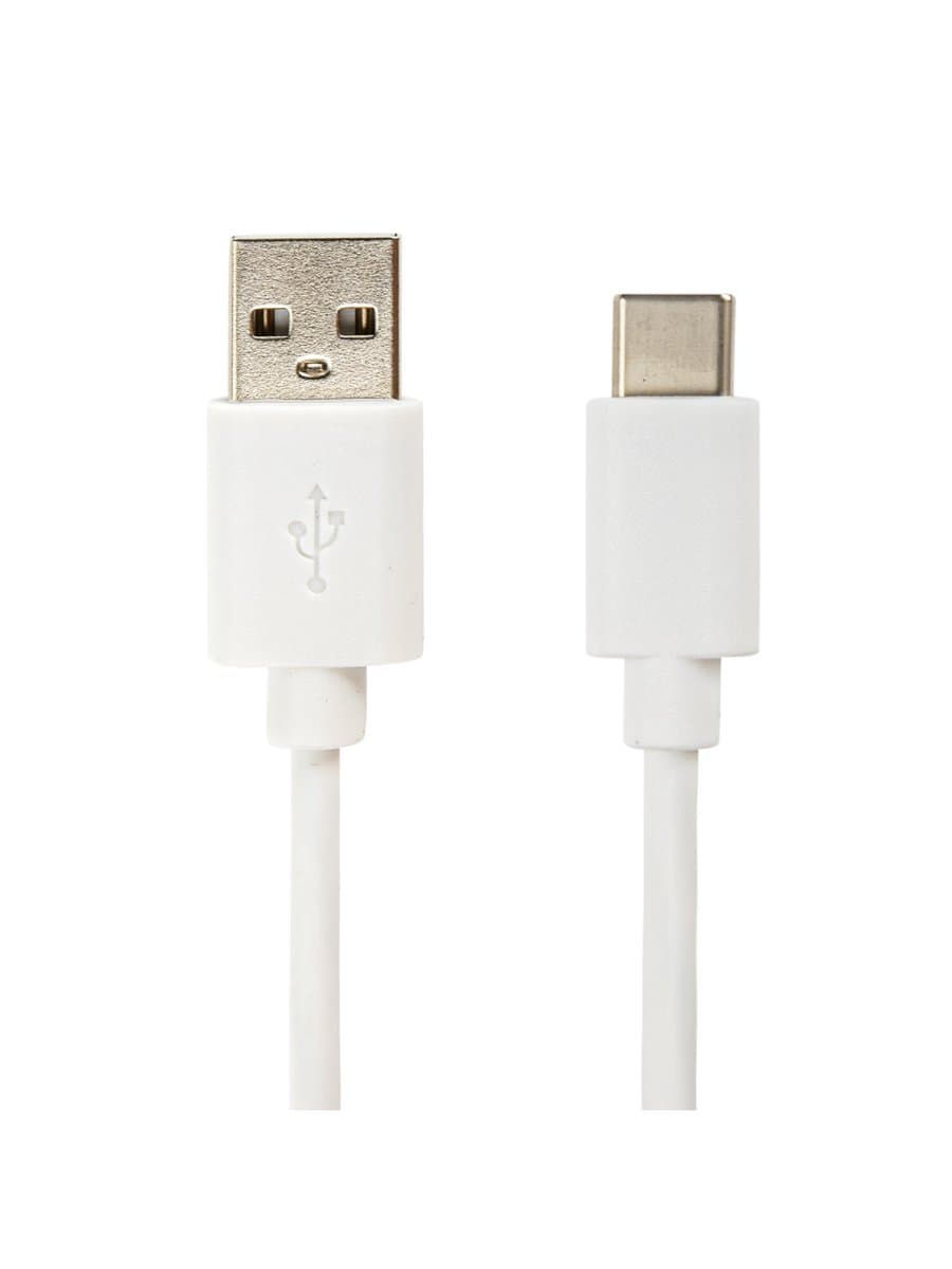 Кабель USB2.0 – Type-C, 1 м, SONNEN, медь, для передачи данных и зарядки, белый, 513558