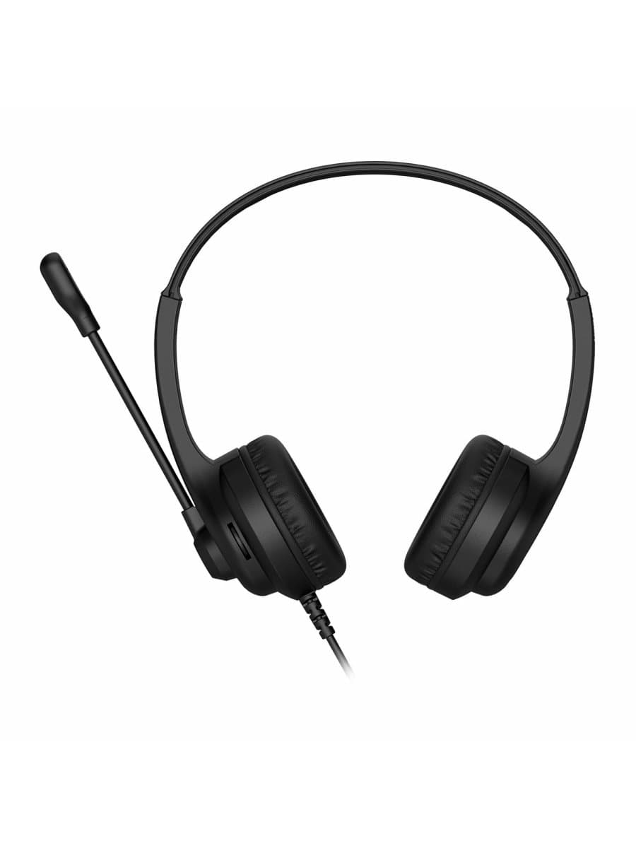Наушники с микрофоном (гарнитура) A4TECH HU-8, проводные, 2 м, USB, черные, 1874958