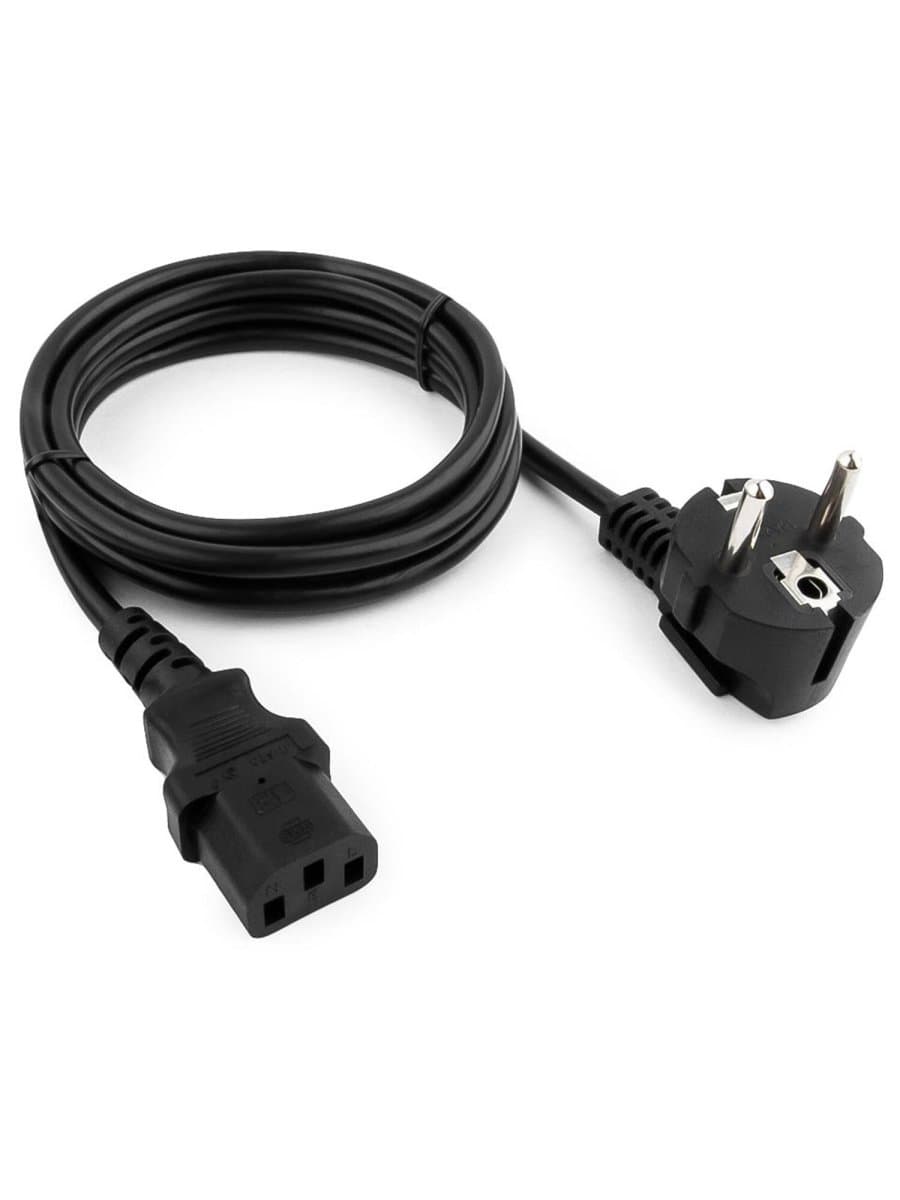 Кабель питания 1,8 м, CABLEXPERT, Schuko-C13, 3x0,5 мм2, 6 A, с заземлением, черный, PC-186