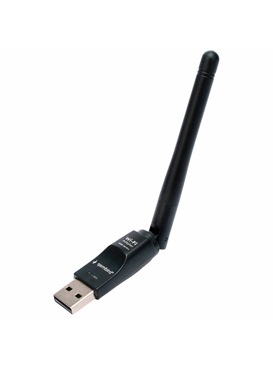 Сетевой адаптер Wi-Fi GEMBIRD 150 Мбит, с антенной, USB, 802.11b/g/n, MT7601, WNP-UA-011