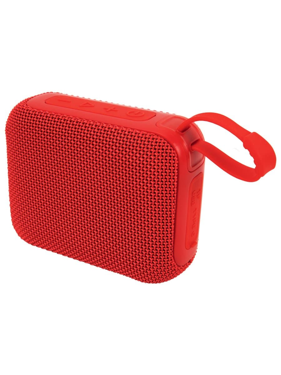Колонка портативная влагозащищенная KAIGO (КАЙГО) BS100, 5 Вт, Bluetooth, USB, Micro SD, TWS, FM, красная, 514220