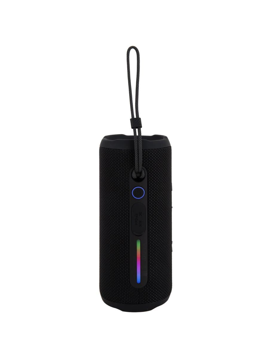 Колонка портативная влагозащищенная KAIGO (КАЙГО) BT16T, 10 Вт, Bluetooth, Micro SD, AUX, RGB, TWS, IPX7, черная, 514225