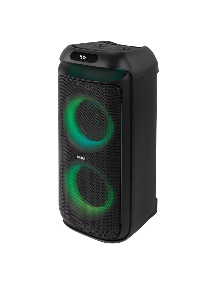 Колонка напольная KAIGO (КАЙГО) GE-P28A + микрофон и пульт В ПОДАРОК, 80 Вт, EQ, Bluetooth, USB, micro SD, AUX, LED, TWS, FM, 514227