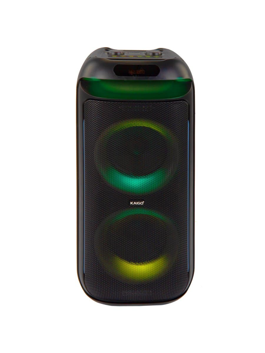 Колонка напольная KAIGO (КАЙГО) GE-P28A + микрофон и пульт В ПОДАРОК, 80 Вт, EQ, Bluetooth, USB, micro SD, AUX, LED, TWS, FM, 514227