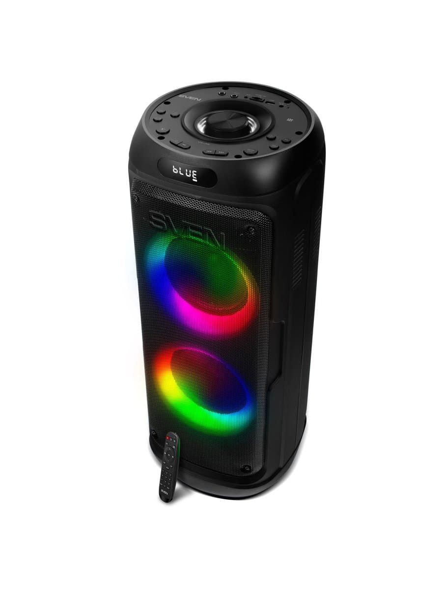 Колонка портативная SVEN PS-770, 100 Вт, TWS, Bluetooth, FM, USB, microSD, LED-дисплей, черный, SV-021719