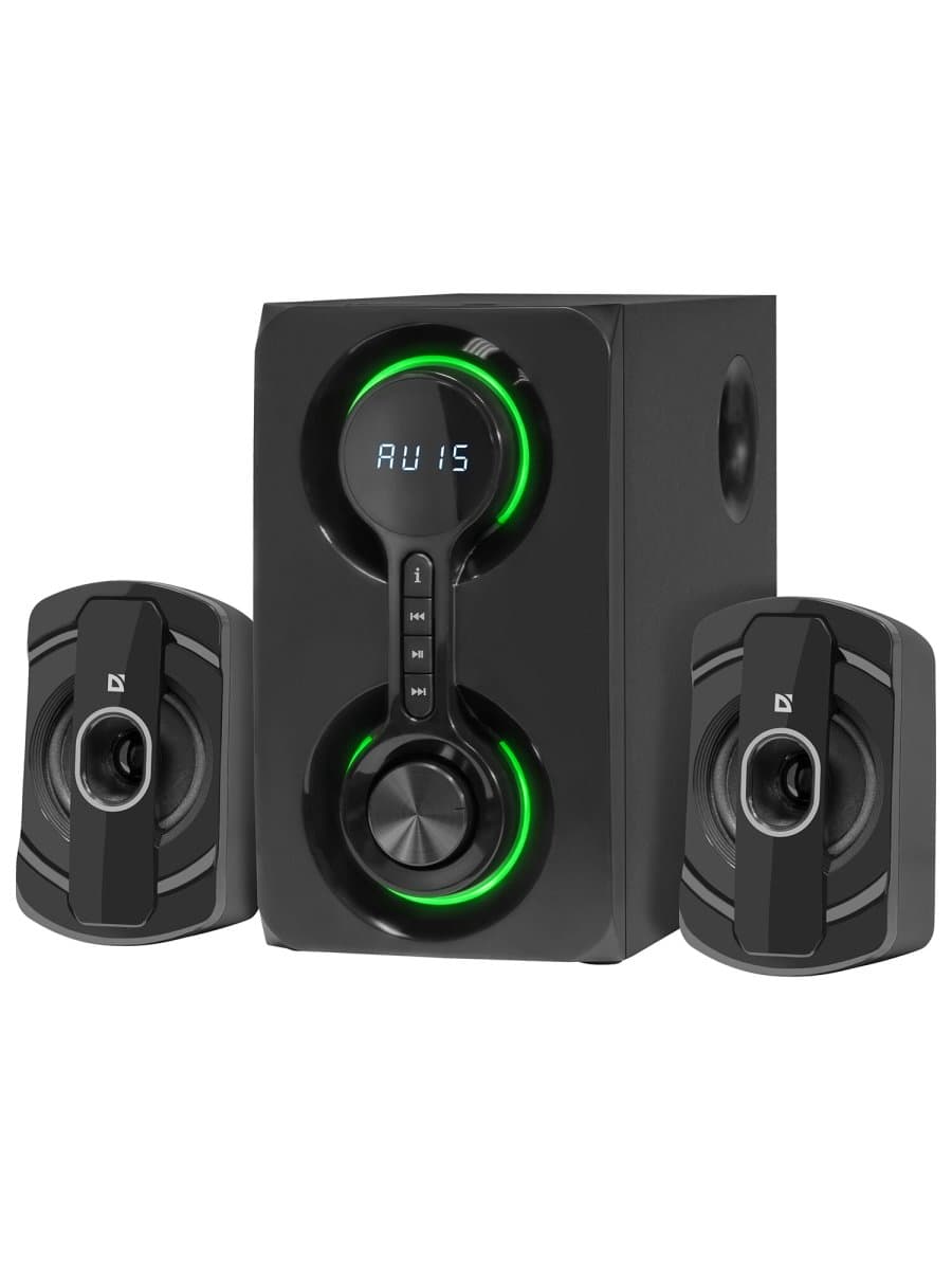 Колонки компьютерные DEFENDER Eclipse, 2.1, 40 Вт, Bluetooth, FM, USB, SD, AUX, черные, 65593