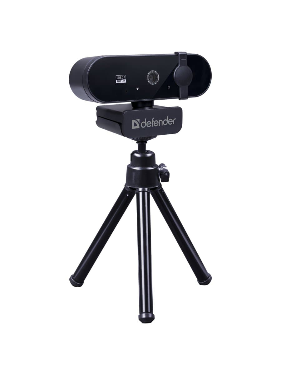 Веб-камера DEFENDER G-lens 2590 QHD, 3,7 Мп, микрофон, USB 2.0, регулируемый крепеж, черная, 63113