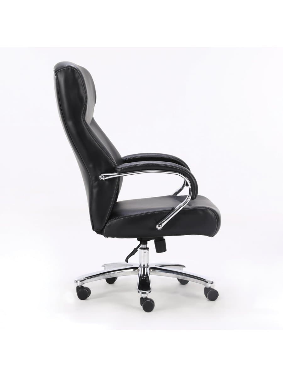 Кресло офисное BRABIX PREMIUM "Total HD-006", НАГРУЗКА до 180 кг, экокожа, хром, черное, 531933