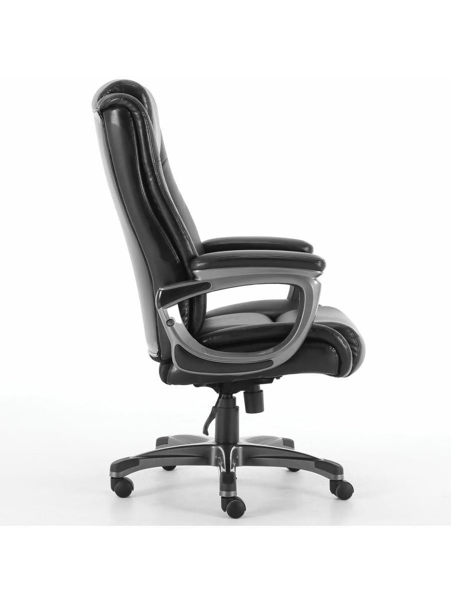 Кресло офисное BRABIX PREMIUM "Solid HD-005", НАГРУЗКА до 180 кг, рециклированная кожа, черное, 531941