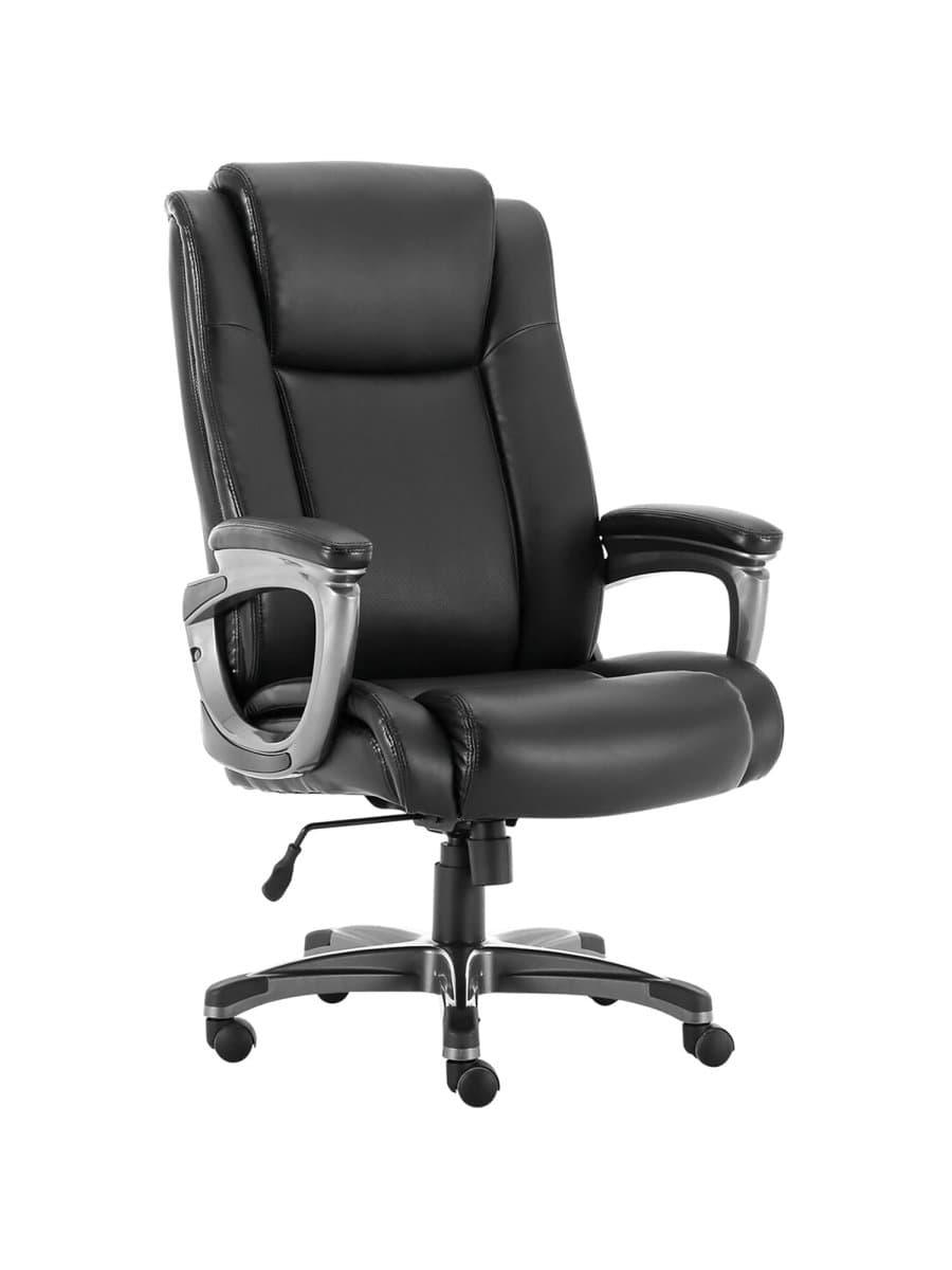 Кресло офисное BRABIX PREMIUM "Solid HD-005", НАГРУЗКА до 180 кг, рециклированная кожа, черное, 531941
