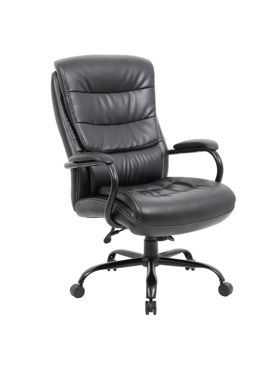 Кресло офисное BRABIX PREMIUM "Heavy Duty HD-004", НАГРУЗКА до 200 кг, экокожа, черное, 531942