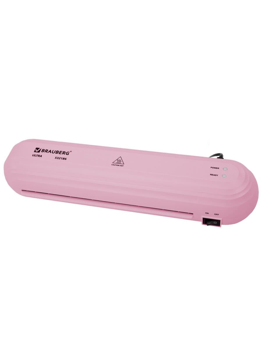 Ламинатор BRAUBERG ULTRA PM235P, РОЗОВЫЙ, формат A4, толщина пленки 60-150 мкм, скорость 30 см/мин, 532186