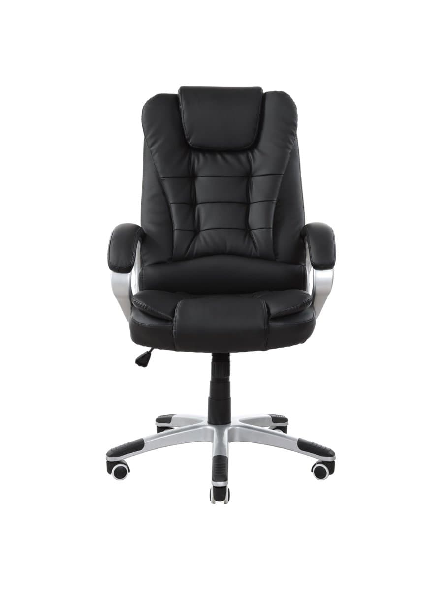 Кресло офисное BRABIX "Comfort MS-003", 6 массажных модулей, экокожа, черное, 532521