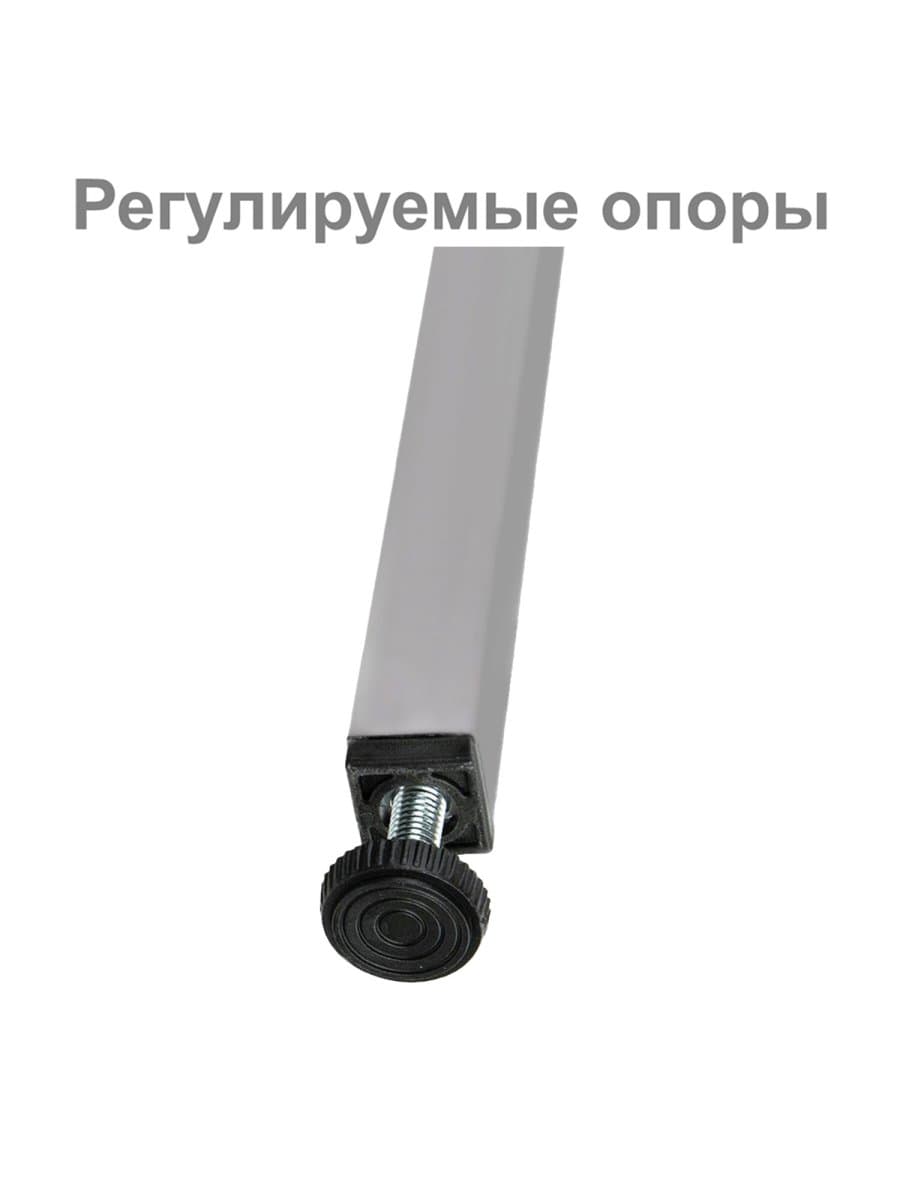 Скамья со спинкой деревянная на металлокаркасе "СТ 5", 1500х350х860 мм, регулируемые опоры, каркас металлический серый, сиденье дерево
