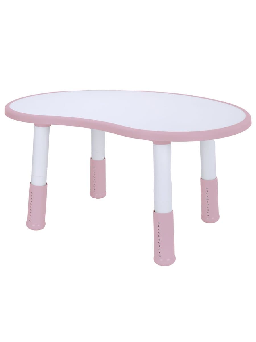 Стол детский BRABIX KIDS CT-002, растущий, 2-8 лет, пластик белый + розовый, 533295