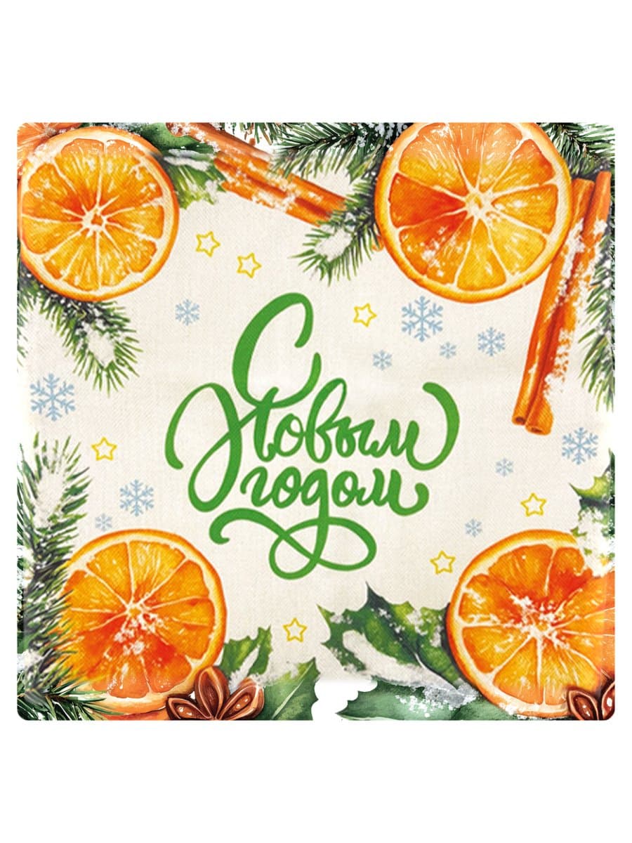 Чехол на подушку новогодний, НАБОР 4 шт., 45х45 см, "X-mas Magic", полиэстер, ЗОЛОТАЯ СКАЗКА, 592528