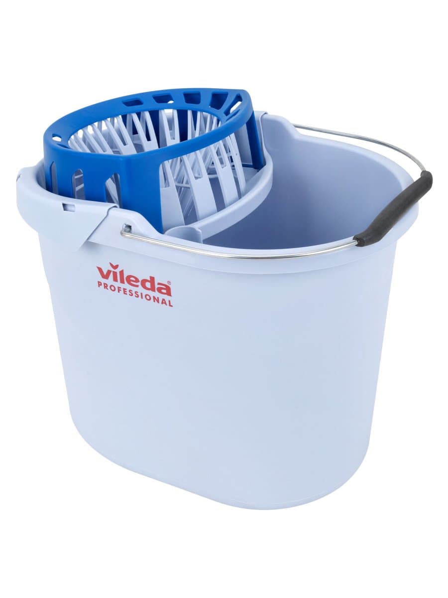Ведро VILEDA PROFESSIONAL "Супер-моп", с системой отжима для веревочных и ленточных МОПов, овальное, объем 10 л, 162137