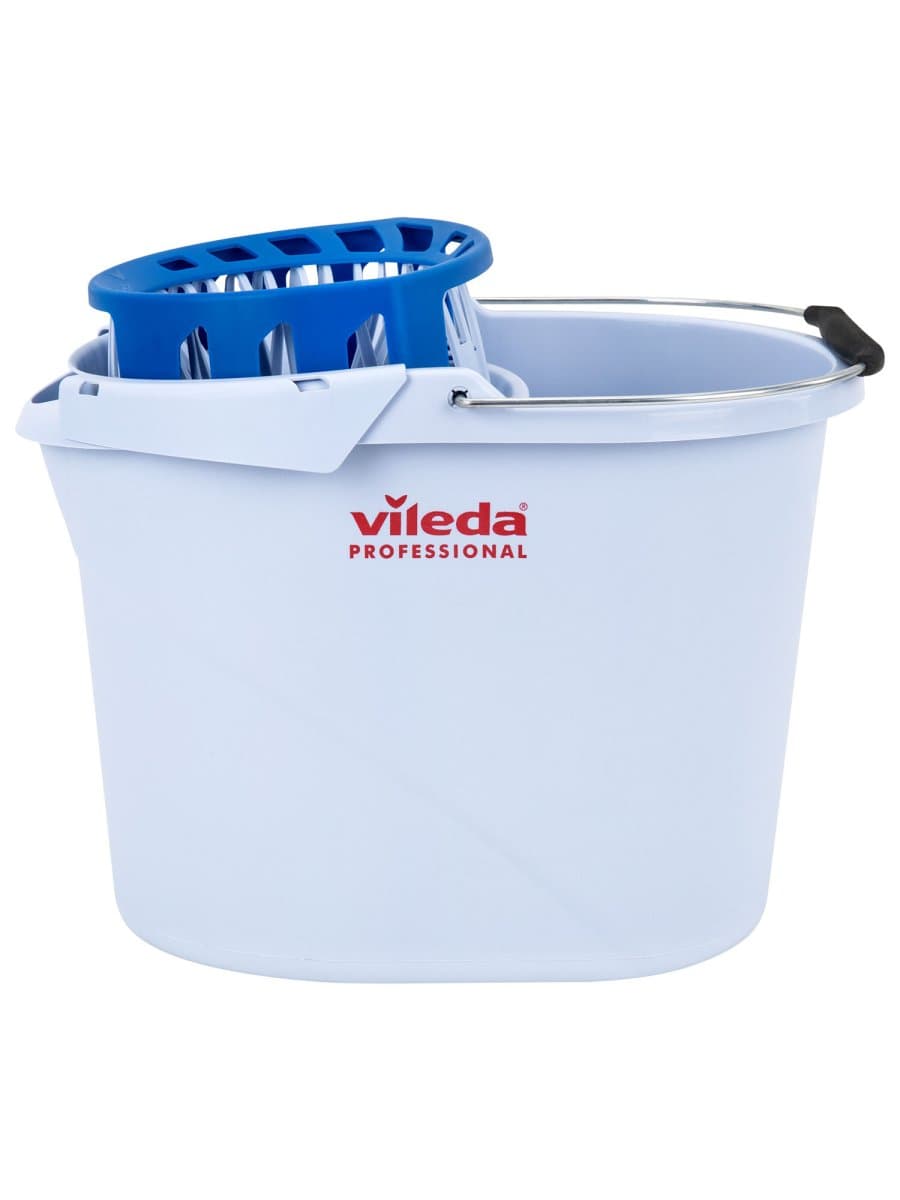 Ведро VILEDA PROFESSIONAL "Супер-моп", с системой отжима для веревочных и ленточных МОПов, овальное, объем 10 л, 162137