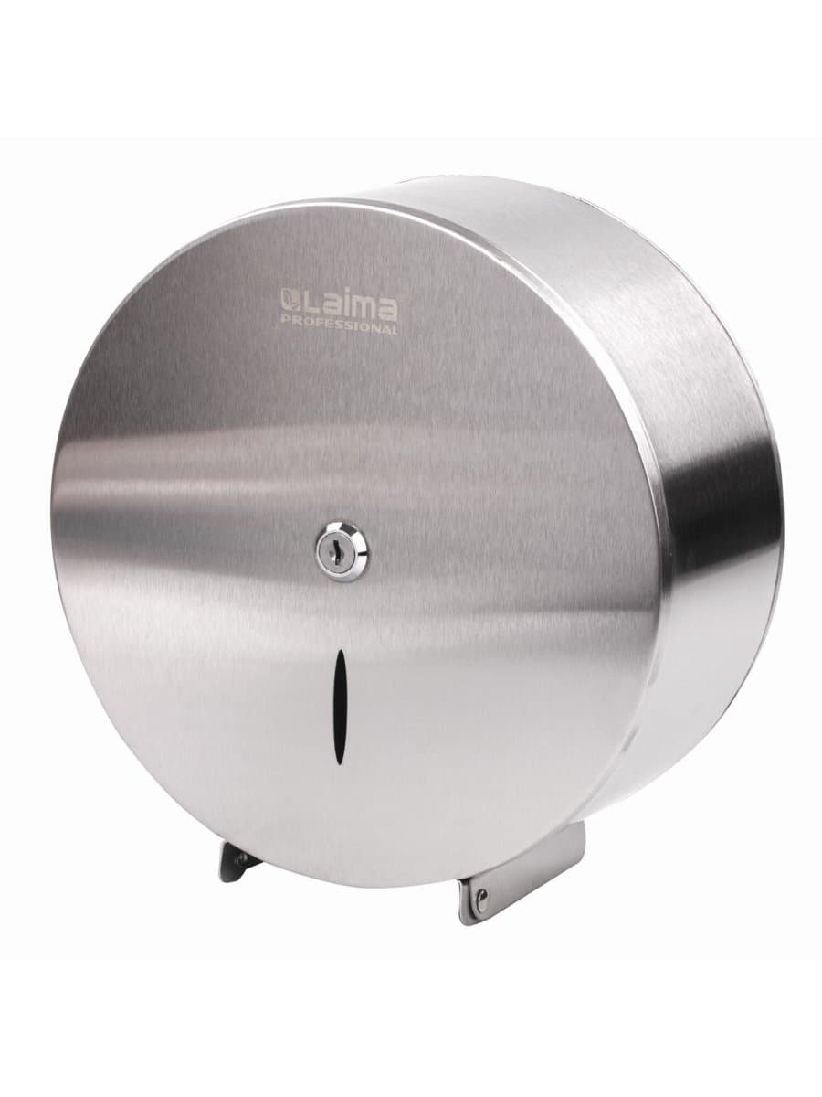 Диспенсер для туалетной бумаги LAIMA PROFESSIONAL INOX, (Система T2) малый, нержавеющая сталь, матовый, 605698