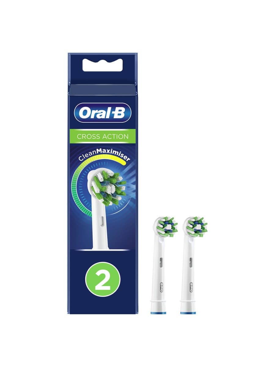 Насадки для электрической зубной щетки КОМПЛЕКТ 2 шт. ORAL-B (Орал-би) Cross Action EB50RX, 80347918