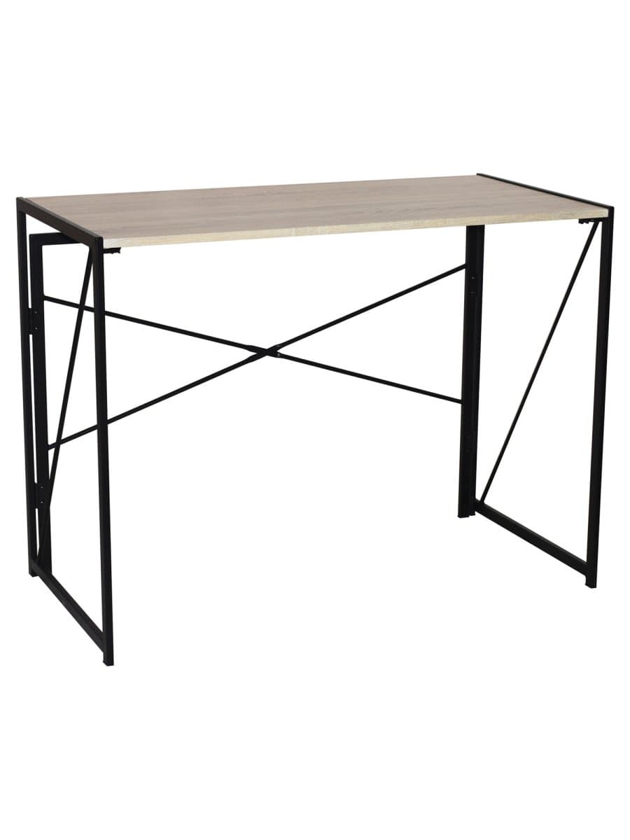 Стол на металлокаркасе BRABIX "LOFT CD-002", 1000х500х750 мм, складной, цвет дуб натуральный, 641214