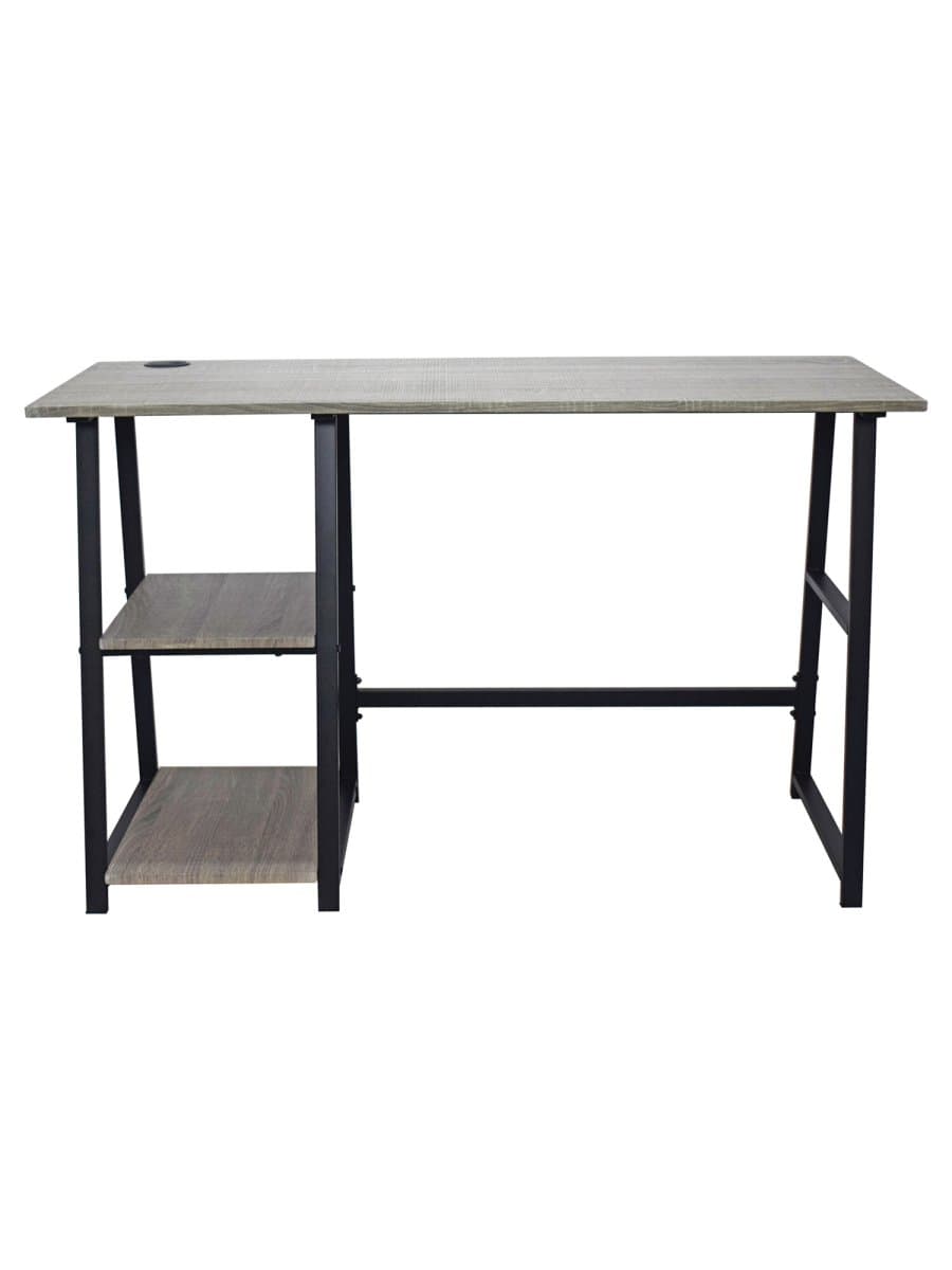 Стол на металлокаркасе BRABIX "LOFT CD-006", 1200х500х730 мм, 2 полки, цвет дуб антик, 641225