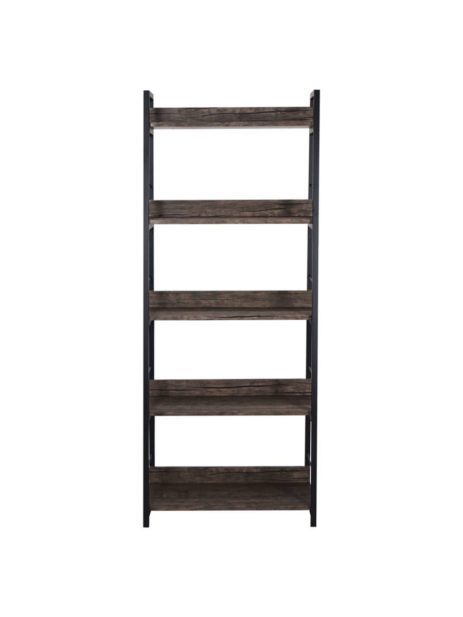 Стеллаж на металлокаркасе BRABIX "LOFT SH-003", 600х350х1500 мм, 5 полок, цвет морёный дуб, 641234