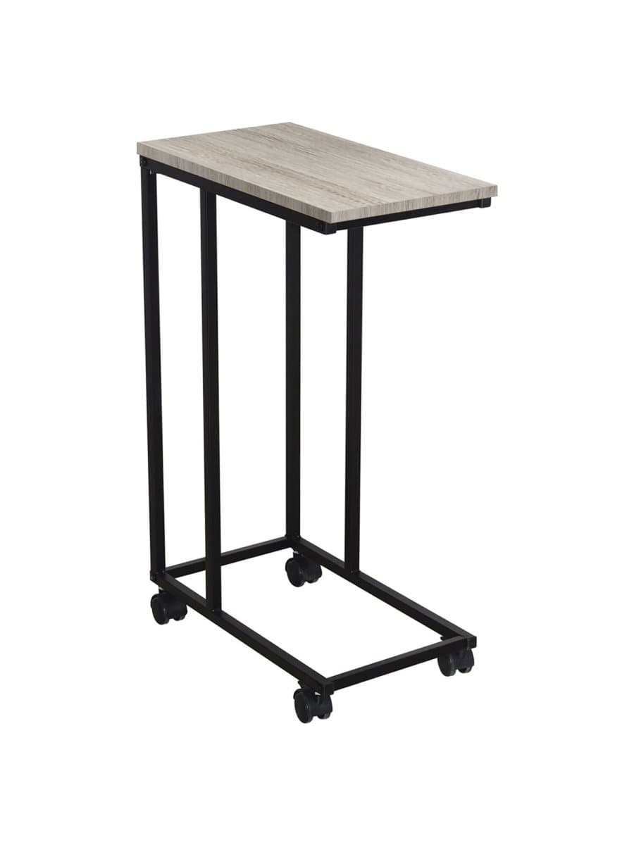 Стол журнальный BRABIX "LOFT CT-001", 450х250х680 мм, на колёсах, металлический каркас, цвет дуб антик, 641860
