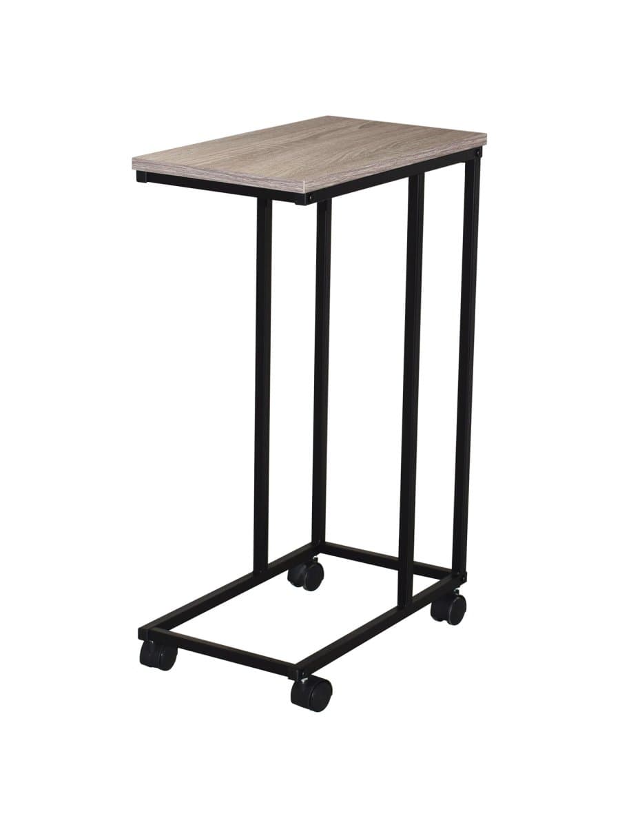 Стол журнальный BRABIX "LOFT CT-001", 450х250х680 мм, на колёсах, металлический каркас, цвет дуб антик, 641860