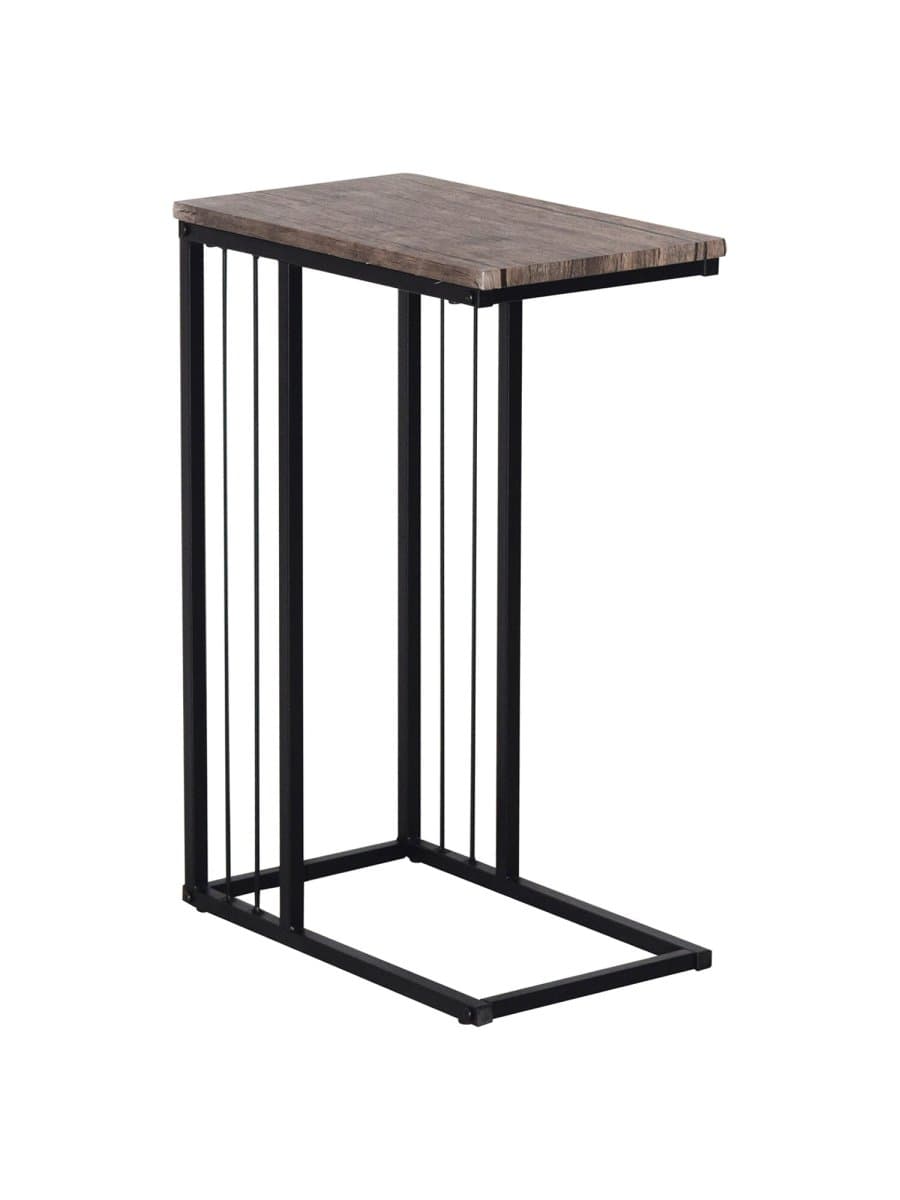 Стол журнальный на металлокаркасе BRABIX "LOFT CT-002", 450х250х630 мм, цвет морёный дуб, 641861