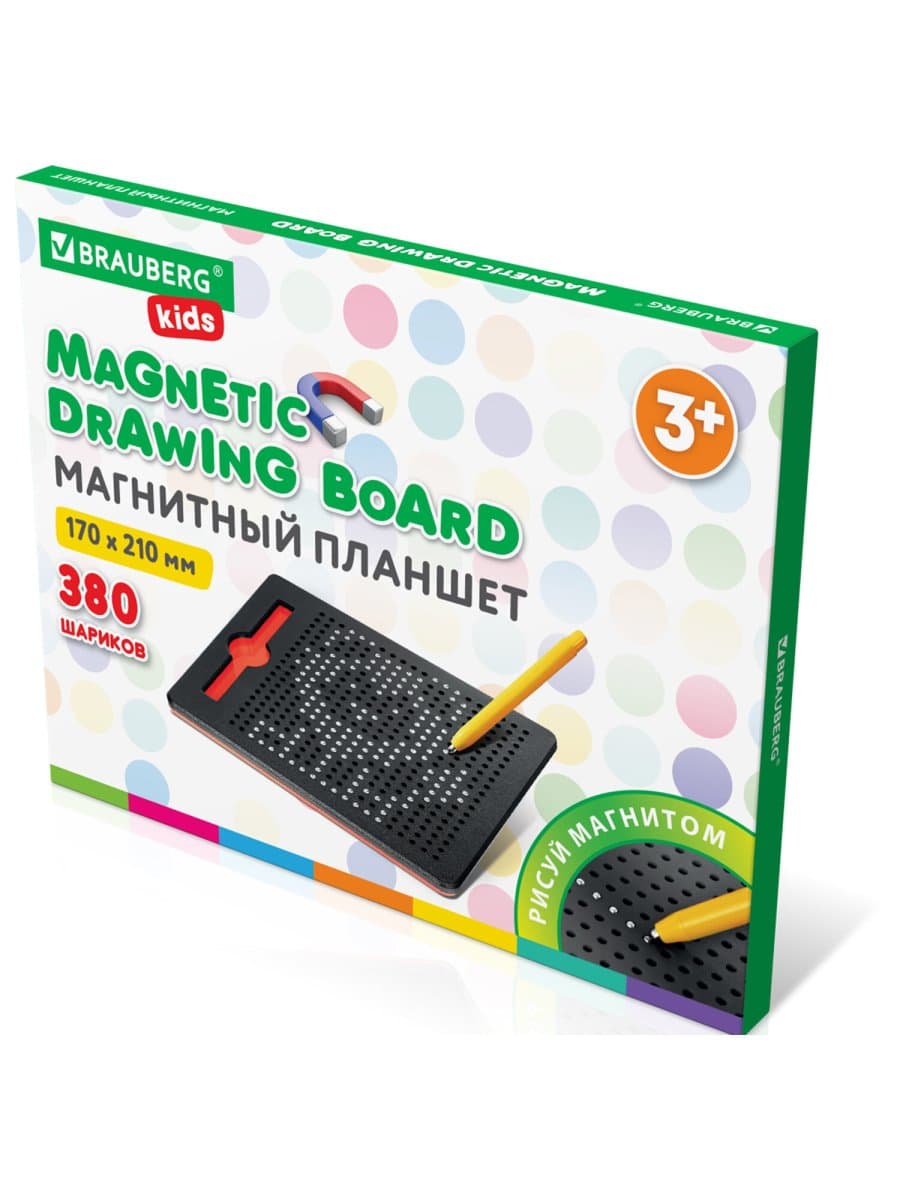 Магнитный планшет-доска MAGPAD MEDIUM для рисования 17х21 см, 380 шариков, BRAUBERG KIDS, 664921