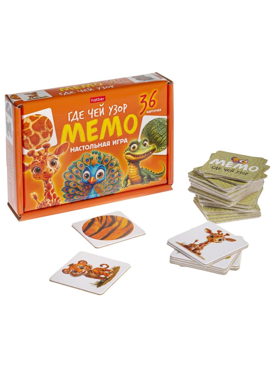 Игра настольная МЕМО 36 карточек, АССОРТИ, HATBER, 36ИнМ