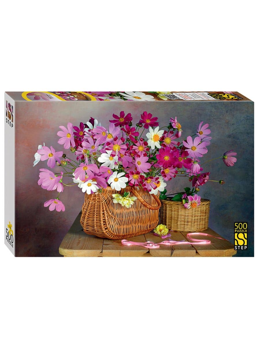 Пазл картонный, 500 элементов, АССОРТИ, поле 50х34,5 см, STEP PUZZLE