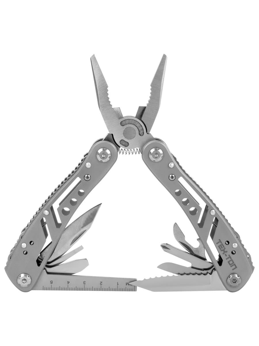 Мультитул армейский туристический с сумкой "22 в 1", пассатижи + 11 бит, нож, ТЕХ-ТОП, 671242